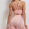 The Keeper Seam Free PLUNGE PUSH UP CROP LIGHT PINK