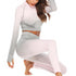 The Keeper Graduated Colour Legging & Long Sleeve Top SET PINK/GREY