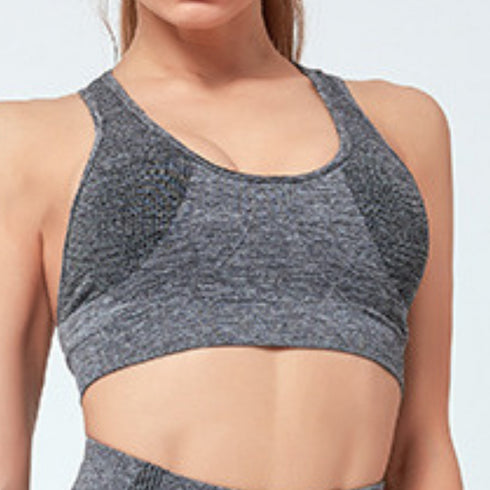 The Keeper Seam Free PLUNGE PUSH UP CROP LIGHT PINK