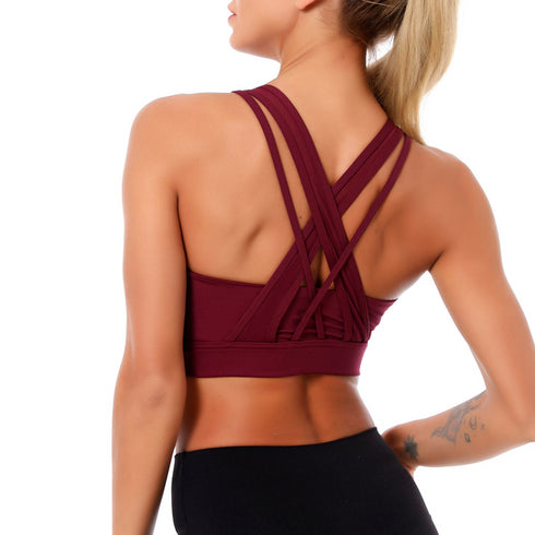 The Keeper Contour Criss Cross Back Crop RED