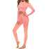 The Keeper Graduated Colour Legging & Long Sleeve Top SET Peach