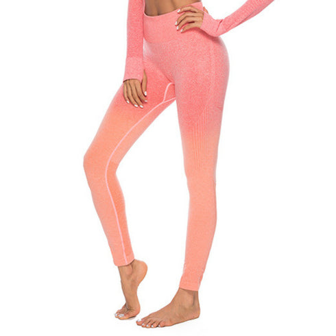 The Keeper Graduated Colour Legging & Long Sleeve Top SET Peach