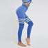 طقم ذا كيبر بنطال ضيق بدون درزات وقصة قصيرة مع خطوط باللون الأزرق